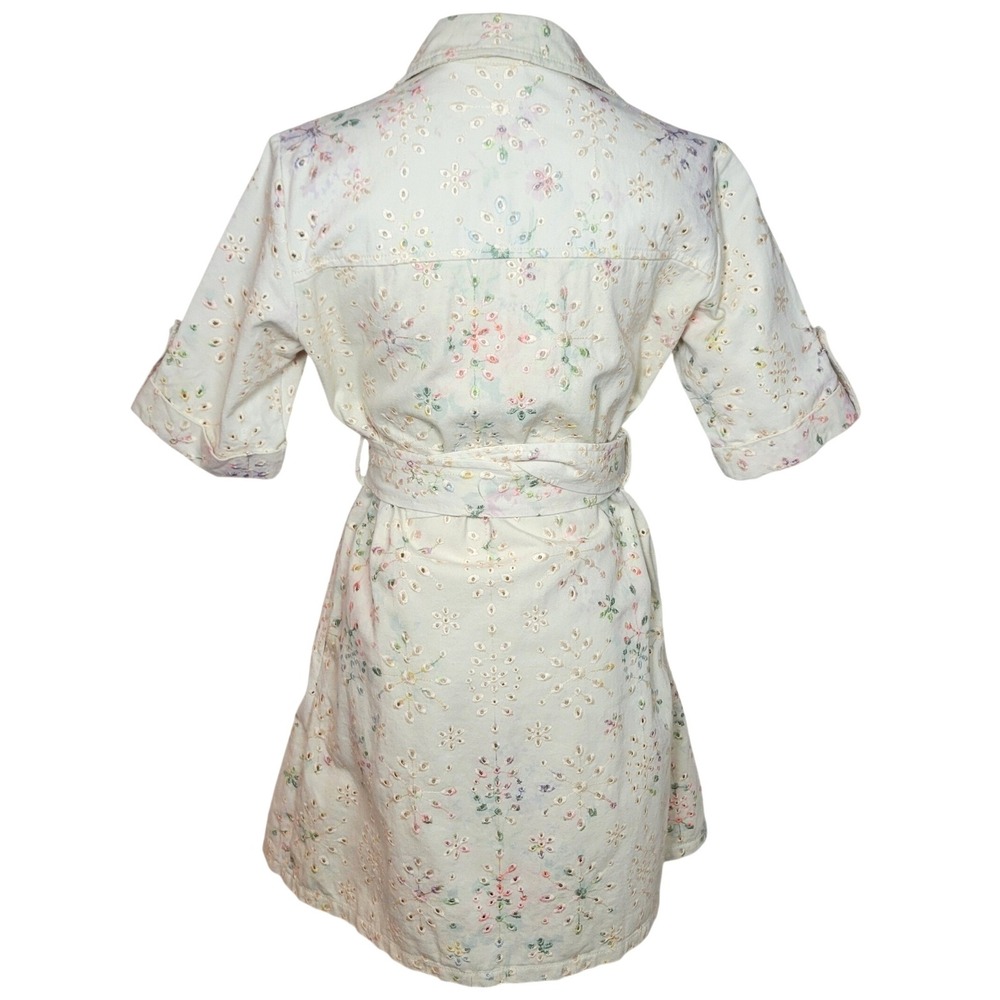 Solitaire Eyelet Tie Dye Button-Front Mini Sundre… - image 8